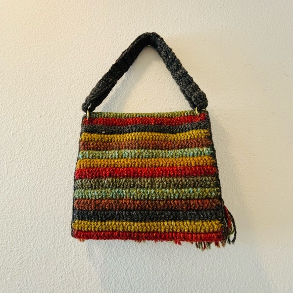 Multicolor Handwoven Fringe Bag - Picture 5 of 8